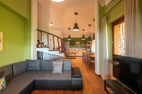 Living room with sofas, A/C, WiFi internet,Dining area with A/C