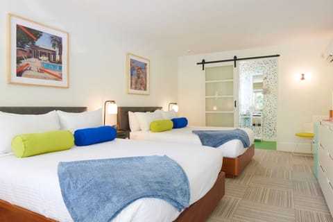 Standard Room, 2 Queen Beds | Hypo-allergenic bedding, down comforters, iron/ironing board, free WiFi
