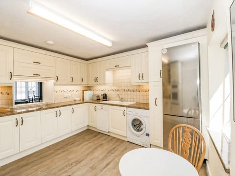 Fridge, dishwasher, electric kettle, toaster