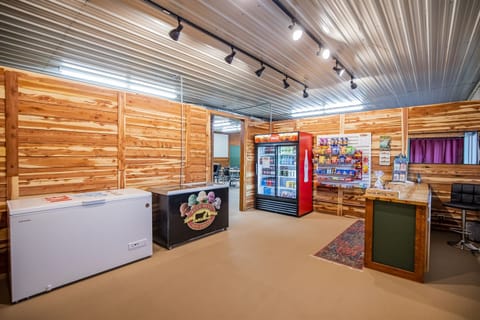 variety of drinks and snacks