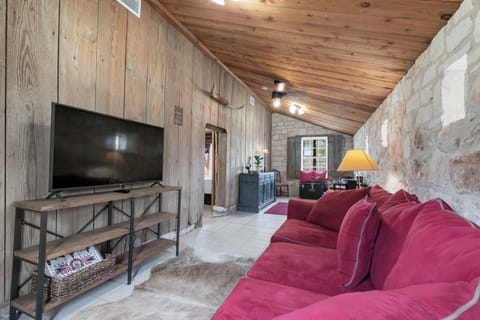Cabin, Multiple Beds | Living area | TV