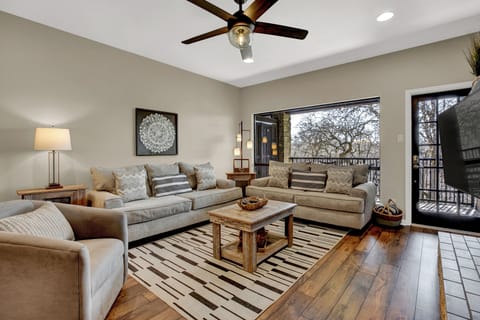 Condo, Multiple Beds, Pool Access | Living area | TV, fireplace