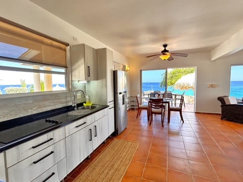 Premium Villa, 2 Bedrooms, Ocean View | Private kitchen | Fridge, microwave, stovetop, coffee/tea maker