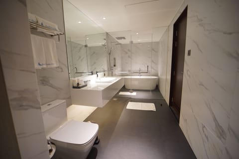 Suite Room | Bathroom | Free toiletries, hair dryer, bathrobes, slippers