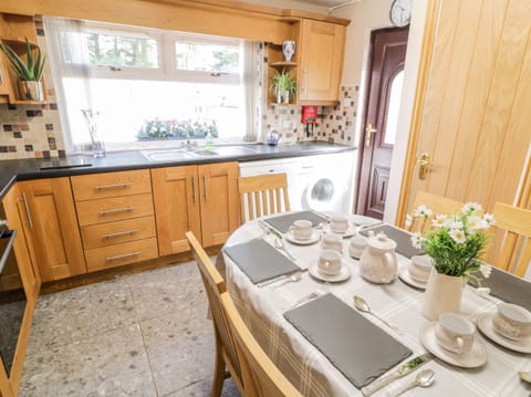 Fridge, dishwasher, electric kettle, toaster