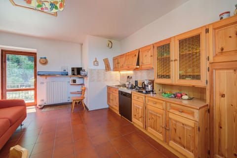 Family Apartment, Multiple Bedrooms, Mountainside (Charming Magognino Stresa Hills Lake) | Private kitchen | Fridge, microwave, stovetop, dishwasher