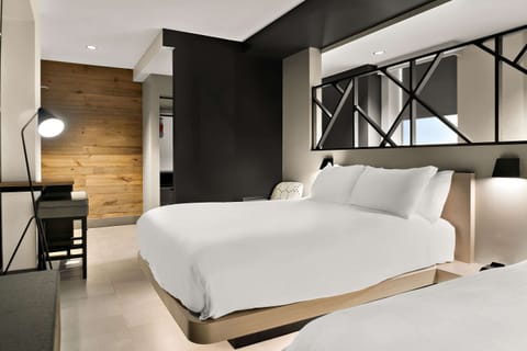 Standard Room, 2 Queen Beds, Non Smoking | Desk, bed sheets