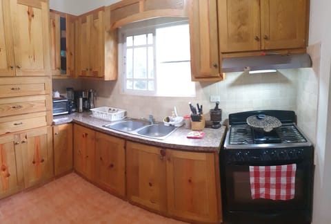 Comfort House, 3 Bedrooms, 2 Bathrooms, Garden View | Private kitchen | Full-size fridge, eco-friendly cleaning products