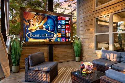 120” screen for unforgettable movie nights