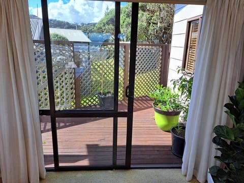 East deck and steps to private beach access