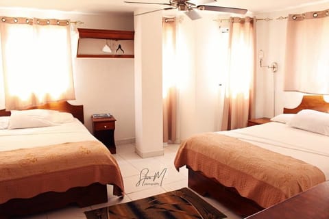 Double Room, 2 Queen Beds | Premium bedding, desk, soundproofing, iron/ironing board