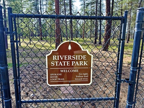 Open our backyard gate and walk into RIVERSIDE STATE PARK. (Largest State park).