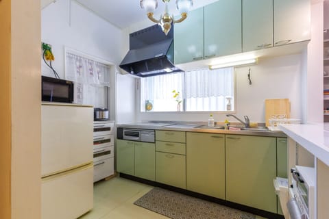 Family House | Private kitchen | Full-size fridge, microwave, stovetop, rice cooker