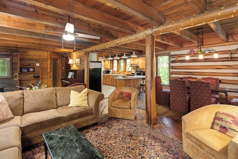 View from the living room into the kitchen