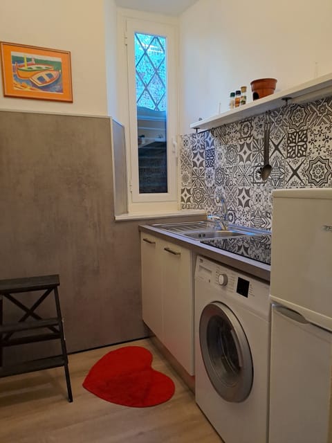 Apartment | Private kitchen | Full-size fridge, stovetop, cookware/dishes/utensils, freezer