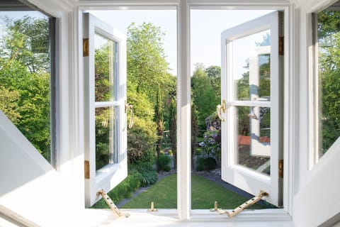 views out over the garden