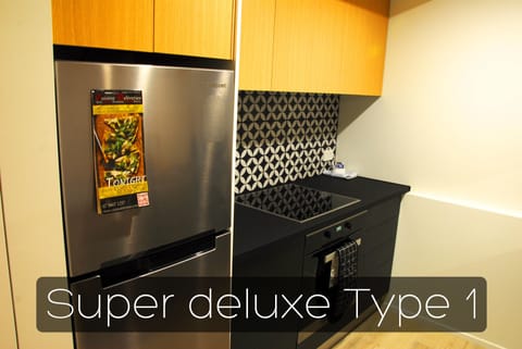 1 Bedroom Super Deluxe Apartment | Private kitchen | Fridge, stovetop, coffee/tea maker, electric kettle