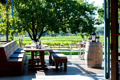 Lunch served, garden views 