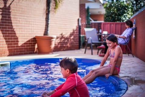 Outdoor pool, open 7:30 AM to 8:00 PM, sun loungers