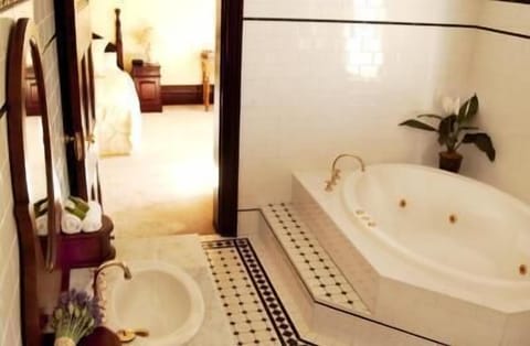 Deluxe Room, Non Smoking, Jetted Tub (Deluxe Spa Suite) | Bathroom | Hair dryer, bathrobes, towels