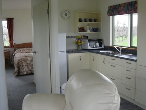 Fridge, microwave, electric kettle, highchair