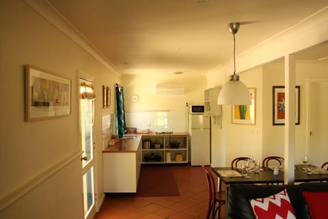 Stonewall Cottage | Private kitchen | Fridge, microwave, stovetop, coffee/tea maker