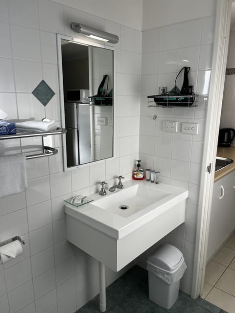 Executive Studio Apartment | Bathroom | Shower, hair dryer, towels