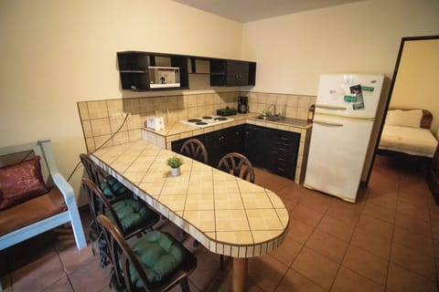 Comfort Apartment | Private kitchen | Full-size fridge, microwave, stovetop, coffee/tea maker