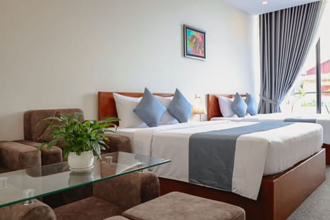 Family Double Room, 2 Bedrooms, City View | Egyptian cotton sheets, premium bedding, down comforters