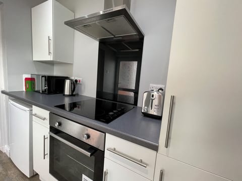 Apartment | Private kitchen | Fridge, microwave, oven, electric kettle