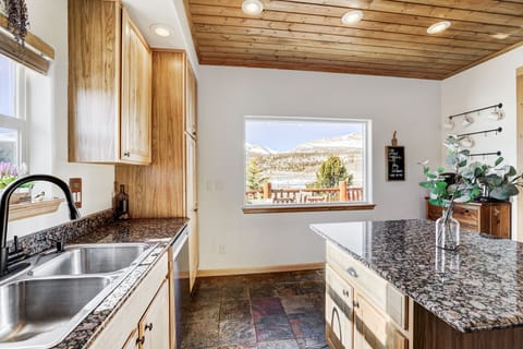 Our kitchen provides excellent natural light, making the space feel bright.