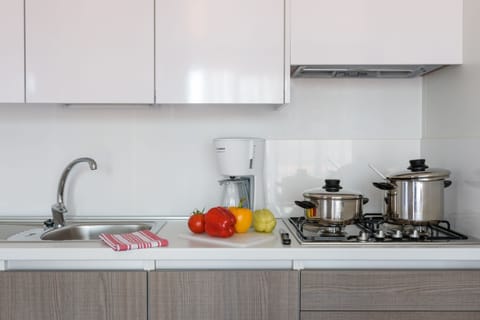 Family Mobile Home, 3 Bedrooms, Terrace | Private kitchen | Fridge, microwave, stovetop, coffee/tea maker