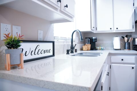 Beautiful and spacious countertop.