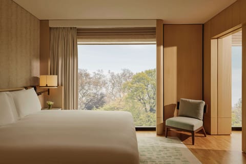 Corner Park Suite | Hypo-allergenic bedding, free minibar, in-room safe