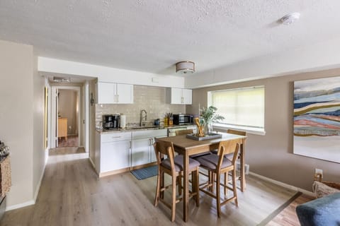 Eat a home cooked meal at our dining room table- seats 4