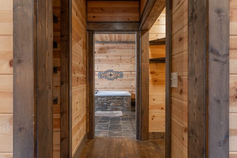 Attached ensuite is connected by a short hallway with a shelved closet on the left and a walk in closet on the right. Unpack and stay awhile!