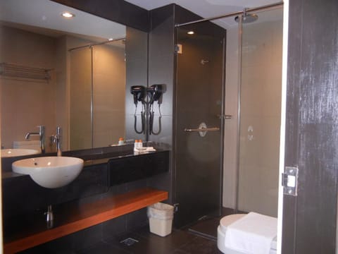 Executive Suite, 2 Bedrooms | Bathroom | Shower, free toiletries, hair dryer, bidet