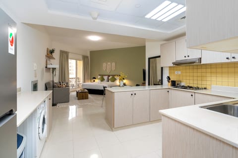 Apartment (0 Bedroom) | Private kitchen | Microwave, oven, stovetop, electric kettle