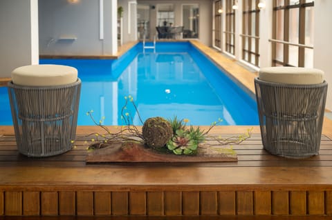 Indoor pool, seasonal outdoor pool