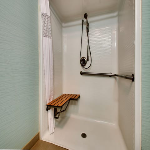 Room, 1 King Bed, Accessible, Non Smoking | Bathroom shower