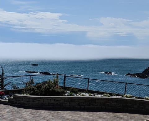 The northwest corner of the property. The Pacific Ocean is 130 feet below.