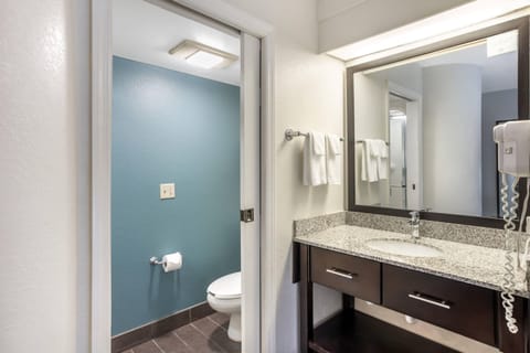  1 Queen Bed, Non-Smoking, No Pets Allowed | Bathroom | Shower, eco-friendly toiletries, hair dryer, towels