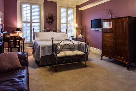 Luxury Suite, 1 King Bed, Fireplace | Premium bedding, pillowtop beds, individually decorated, desk
