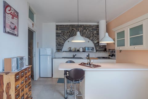 Honeymoon Apartment, 1 Bedroom, 2 Bathrooms, Mountainside (Casa Valleggia) | Private kitchen | Fridge, microwave, stovetop, coffee/tea maker