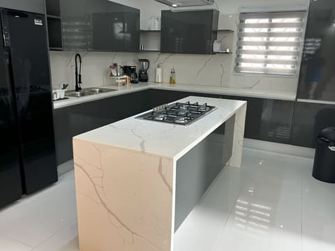 Luxury Villa | Private kitchen | Fridge, microwave, oven, toaster