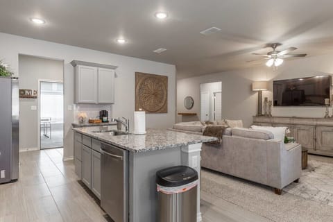 Kitchen Island and Dining Area