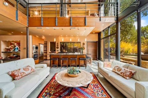 Lower living area for comfort and relaxation