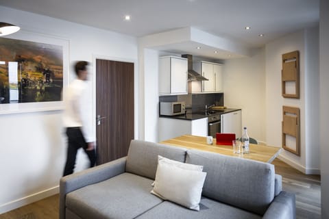 Apartment, 1 Bedroom | In-room safe, desk, laptop workspace, soundproofing