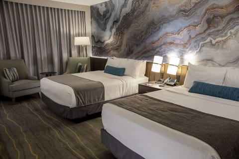 Deluxe Room, 2 Queen Beds | Premium bedding, in-room safe, desk, iron/ironing board