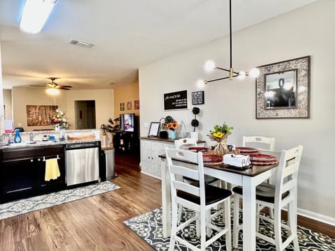 Kitchen/dinette taken from back door.